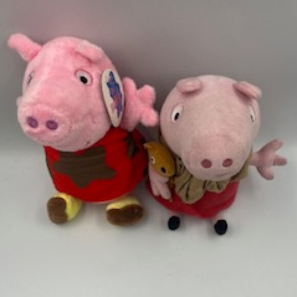 Peppa Pig Set Of 4 Plush Stuffed Animals Cartoon Character 4 different plushies - Picture 3 of 12